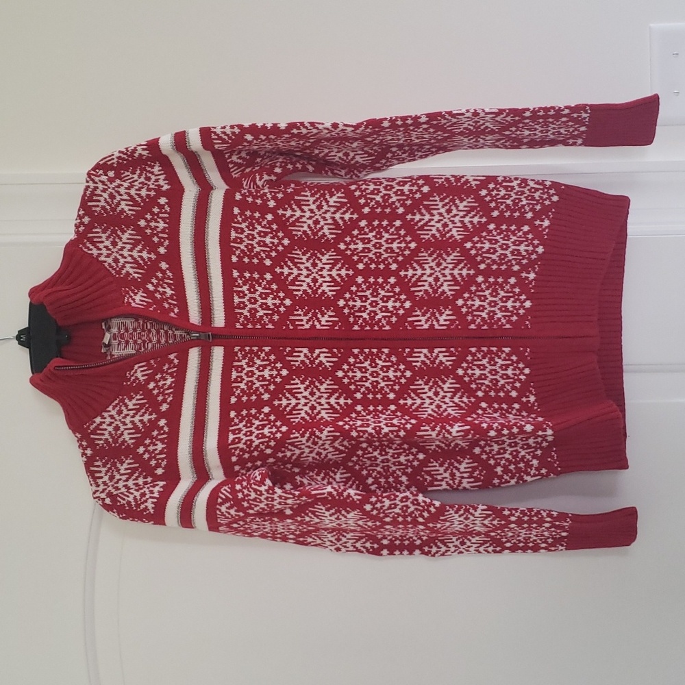 Talbots Womens Zipper Down Sweater Size Small
